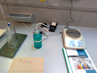 Vorbereitung des Arbeitsplatzes zur Titration